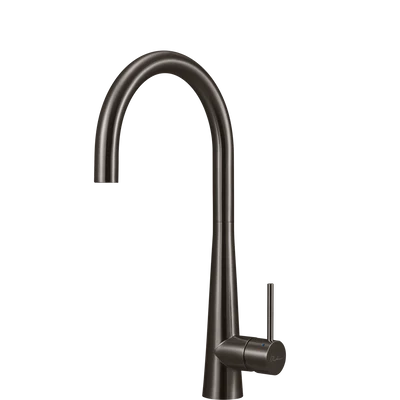 OLIVERI ESSENTE 316 LEAD FREE GOOSE NECK KITCHEN MIXER 443MM GUNMETAL