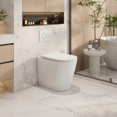 MERCIO BERLIN99 QUIET FLUSH WALL FACED FLOOR PAN GLOSS WHITE