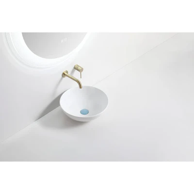 RIVA 601C ABOVE COUNTER BASIN GLOSS WHITE 400MM