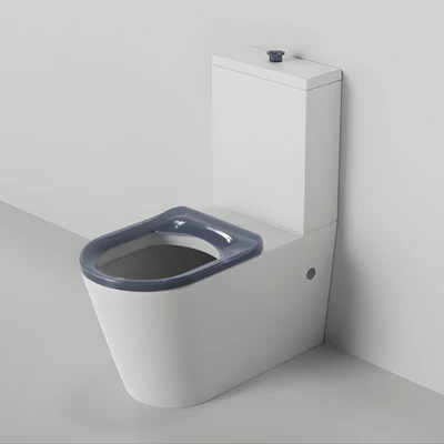 ZUMI CARA CARE RIMLESS BACK TO WALL TOILET SUITE GLOSS WHITE
