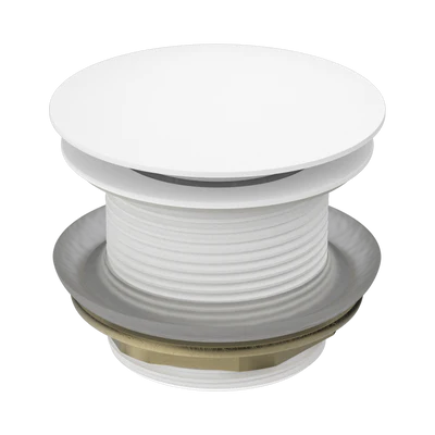 NERO BATH POP-UP PLUG WITH REMOVABLE WASTE NO OVERFLOW 40MM MATTE WHITE