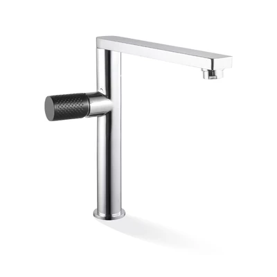 LINKWARE GABE SINK MIXER 250MM CHROME AND MATTE BLACK
