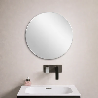 POSEDION LUNA ROUND FRAMELESS BEVEL EDGE PLAIN MIRROR 500X500MM