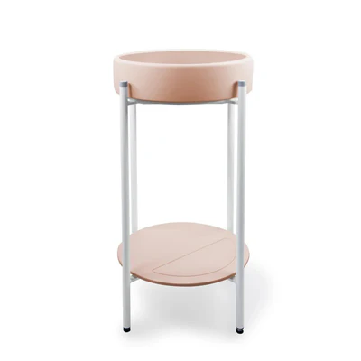 NOOD CO BOWL BASIN WITH STAND PASTEL PEACH 400MM