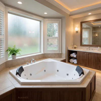 DECINA ANGELIQUE CORNER DOLCE VITA SPA BATH GLOSS WHITE (AVAILABLE IN 1295MM AND 1465MM) WITH 18-JETS
