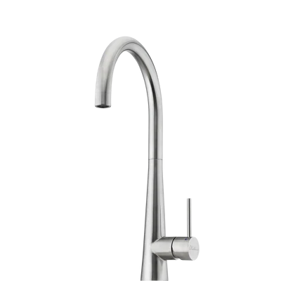 OLIVERI ESSENTE 316 LEAD FREE GOOSE NECK KITCHEN MIXER 443MM STAINLESS STEEL