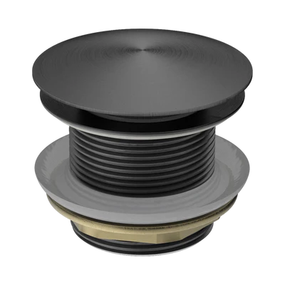 NERO BATH POP-UP PLUG WITH REMOVABLE WASTE NO OVERFLOW 40MM GUN METAL