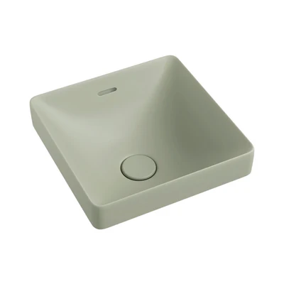 FIENZA ALUCA SQUARE SEMI-INSET BASIN MATTE OLIVE 345MM