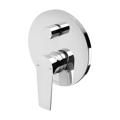 PHOENIX ARLO SHOWER AND BATH DIVERTER MIXER WITH TRIM KIT AND BODY CHROME