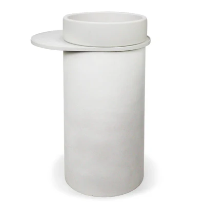 NOOD CO CYLINDER BOWL FREESTANDING BASIN IVORY