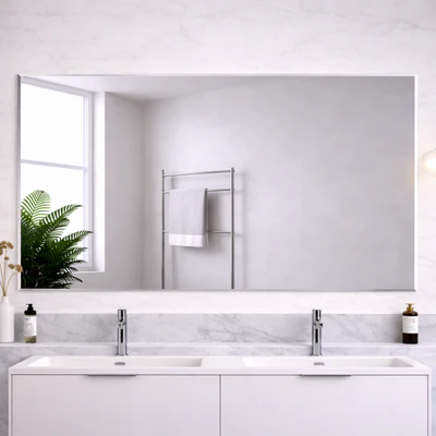 POSEIDON JASPER RECTANGULAR FRAMELESS BEVEL EDGE PLAIN MIRROR 1500X900MM