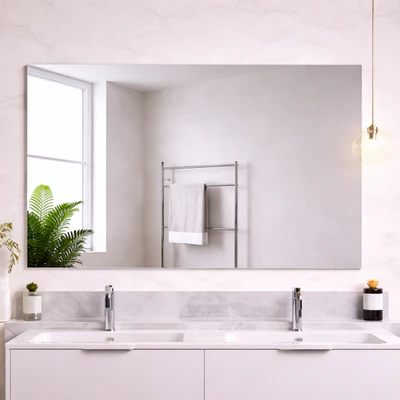 POSEIDON JASPER RECTANGULAR FRAMELESS PENCIL EDGE PLAIN MIRROR 1200X900MM