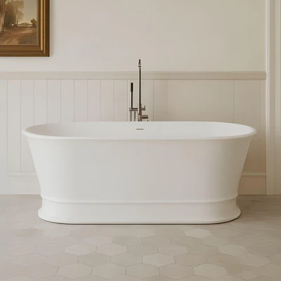 TURNER HASTINGS CLAREMONT MAGNACAST FREESTANDING BATHTUB GLOSS WHITE 1704MM