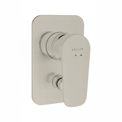 KOHLER ALEO-S SHOWER AND BATH DIVERTER MIXER FULL KIT 100MM BRUSHED NICKEL