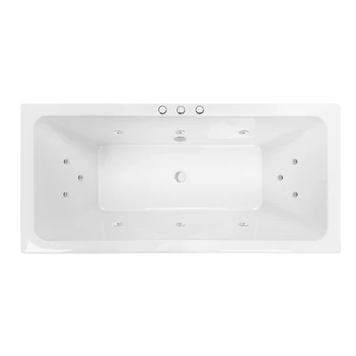 DECINA CARINA INSET SANTAI SPA BATH GLOSS WHITE 1675MM WITH 12-JETS