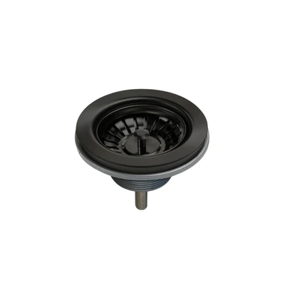 OLIVERI BASKET WASTE WITH EXTENDED SCREW LENGTH 118MM BLACK