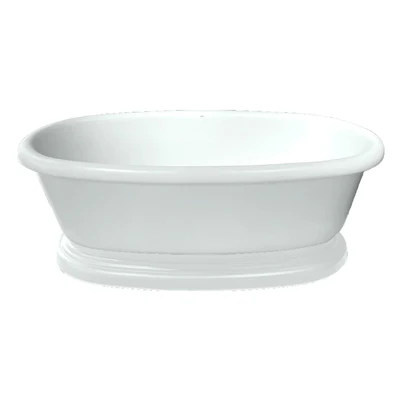 VEROTTI BORDEAUX FREESTANDING SOLID SURFACE BATH MATTE WHITE 1800MM