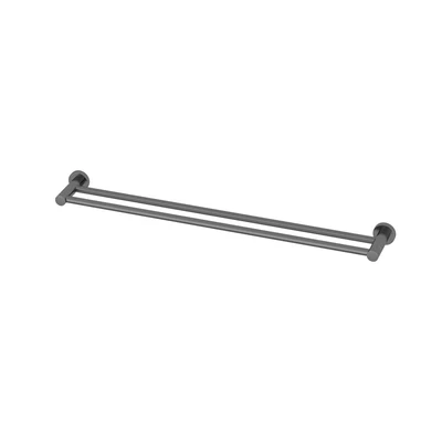 AMOZA DOUBLE TOWEL RAIL 800MM GUN METAL