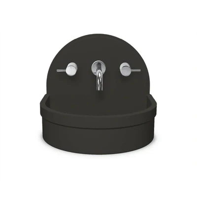 NOOD CO BETTY ABOVE COUNTER / WALL HUNG BASIN CHARCOAL 410MM