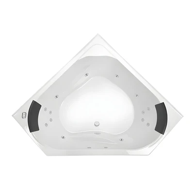 DECINA ANGELIQUE CORNER CONTOUR SPA BATH GLOSS WHITE (AVAILABLE IN 1295MM AND 1465MM) WITH 14-JETS