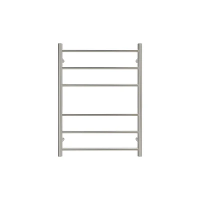 LINSOL AVID 6 BAR HEATED TOWEL RAIL BRUSHED NICKEL 800MM