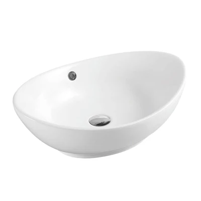 MERCIO BOAT OVAL ABOVE COUNTER BASIN GLOSS WHITE 590MM