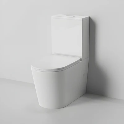 ZUMI MEZIO RIMLESS BACK-TO-WALL TOILET SUITE GLOSS WHITE