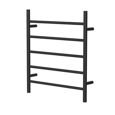 LINSOL AVID LEAD FREE 5-BAR HEATED TOWEL RAIL MATTE BLACK 750MM