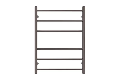 LINSOL AVID 6 BAR HEATED TOWEL RAIL GUN METAL 800MM