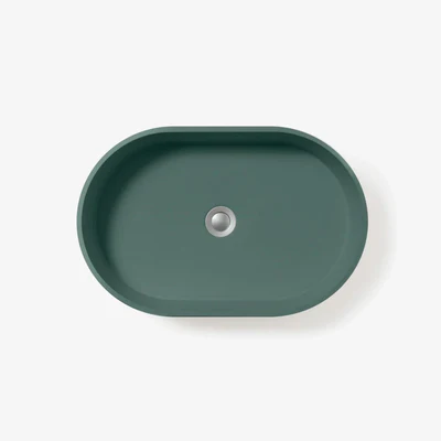 CONCRETE STUDIO BILYA ABOVE COUNTER HUNG BASIN TEAL 540MM