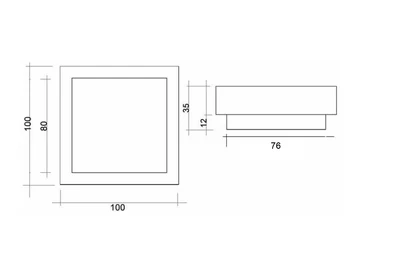 VEROTTI CITY LIFE TILE INSERT GUN METAL 100MM
