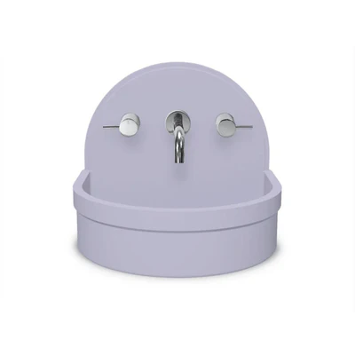 NOOD CO BETTY ABOVE COUNTER / WALL HUNG BASIN LILAC 410MM