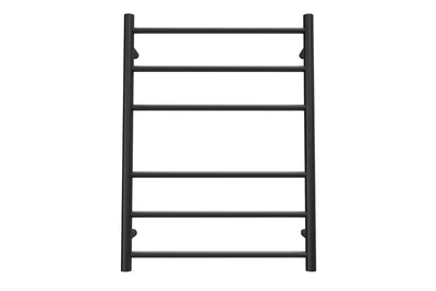 LINSOL AVID 6 BAR HEATED TOWEL RAIL MATTE BLACK 800MM