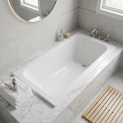 BROADWAY GRANDISIMO BUILT-IN FREESTANDING BATHTUB WHITE 1400MM