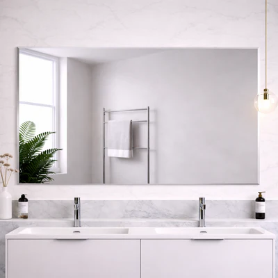 POSEIDON JASPER RECTANGULAR FRAMELESS BEVEL EDGE PLAIN MIRROR 1200X900MM
