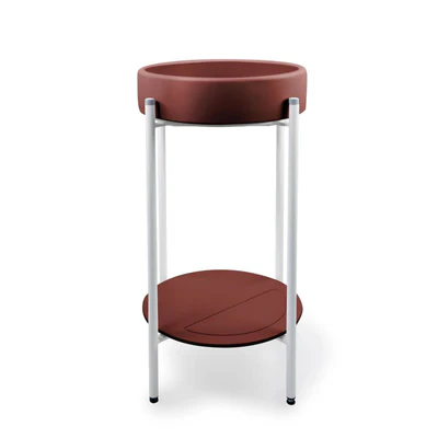 NOOD CO BOWL BASIN WITH STAND CLAY 400MM