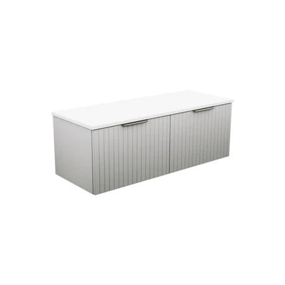 FIENZA BAYVIEW STONE GREY MATTE 1200MM SINGLE BOWL WALL HUNG VANITY