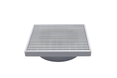 GRATES2GO SLIMLINE UPVC WHITE POINT DRAIN WITH WEDGE WIRE GRATE WHITE 117MM