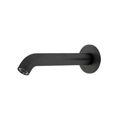 AMOZA CURVED BATH SPOUT 200MM MATTE BLACK
