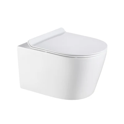 LUKKA AGENA RIMLESS WALL HUNG PAN WHITE