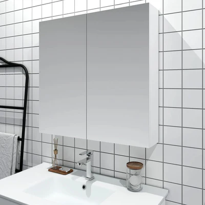 MERCIO BIANCA GLOSS WHITE PVC SHAVING CABINET 750X720MM