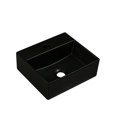 INFINITY ABOVE COUNTER CERAMIC BASIN MATTE BLACK 335MM
