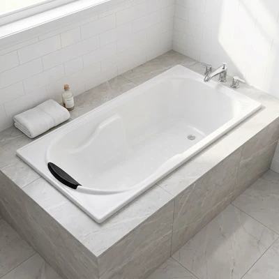BROADWAY ISABELLA BUILT-IN BATHTUB GLOSS WHITE (MULTIPLE SIZES AVAILABLE)