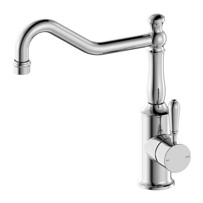 NERO YORK KITCHEN MIXER WITH METAL LEVER 265MM CHROME