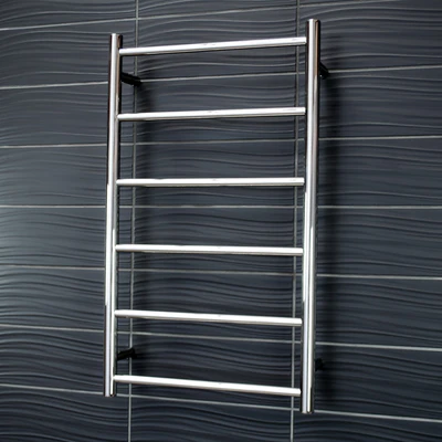 RADIANT HEATING 6-BARS ROUND NON-HEATED TOWEL RAIL CHROME 500MM