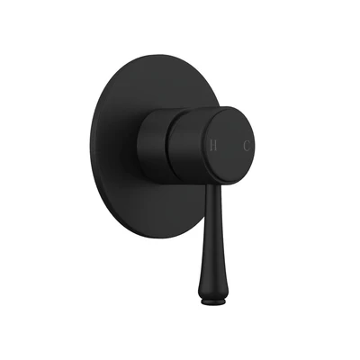 LINKWARE AUGUSTINE LEAD FREE WALL MIXER 100MM BLACK