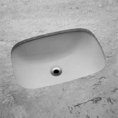 JOHNSON SUISSE EMILIA RECTANGULAR VANITY UNDER COUNTER BASINS WHITE 505MM