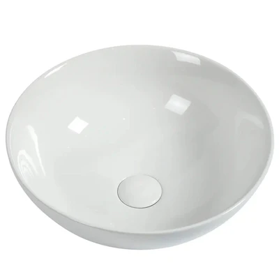 ZUMI RONDA ABOVE COUNTER BASIN GLOSS WHITE 395MM