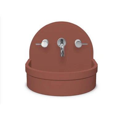 NOOD CO BETTY ABOVE COUNTER / WALL HUNG BASIN MUSK 410MM