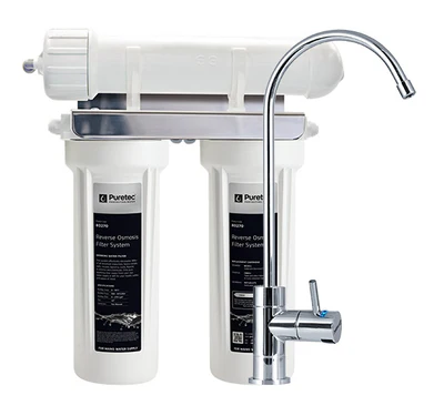 PURETEC LEAD FREE HIGH LOOP DESIGNER FAUCET WITH REVERSE OSMOSIS DUAL FILTER